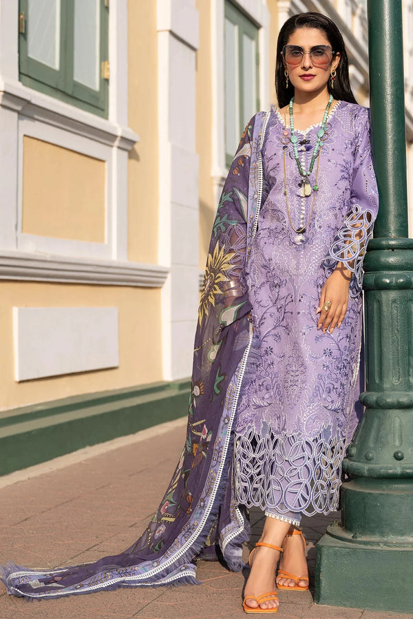 3PC Lawn Heavy Embroidered Shirt With Digital Printed Dupatta (Z266)